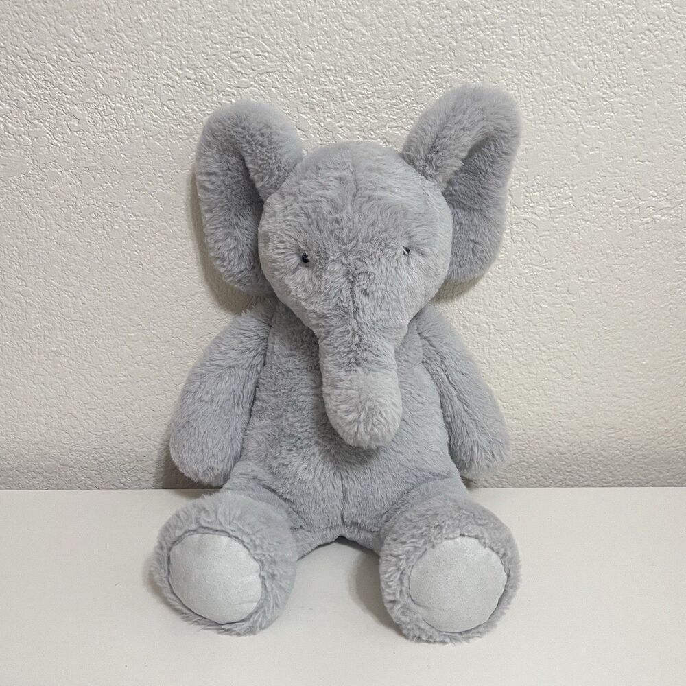 Pottery Barn Kids Elephant Small Critter Plush Toy Stuffed Animal Gray 13"
